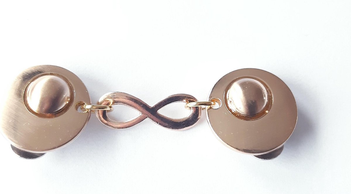  ® - Vestsluiting - Oneindig teken - Goudkleurig - Sjaalclip