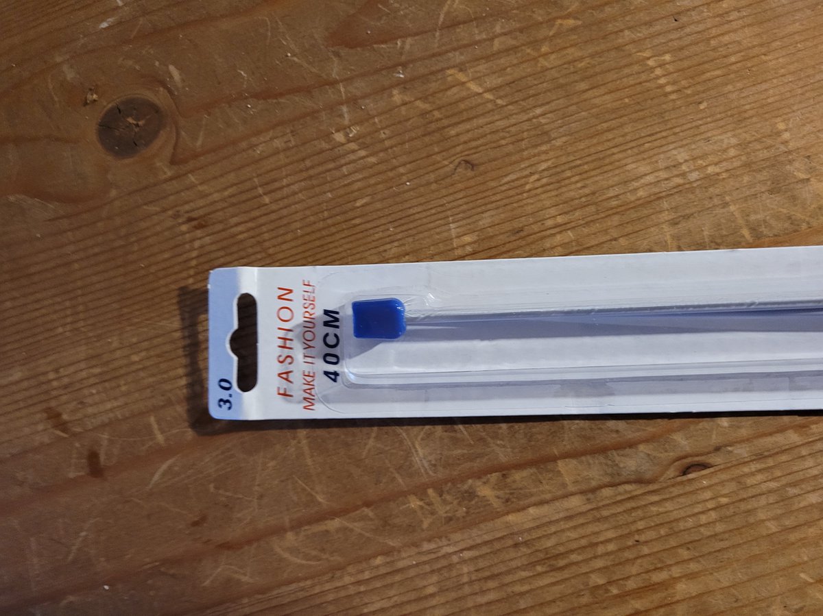 Fashion make it yourself - metalen breinaald- lengte 40 cm - 5 mm