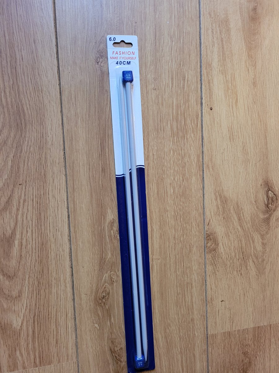 Fashion make it yourself - metalen breinaald- lengte 40 cm - 6 mm