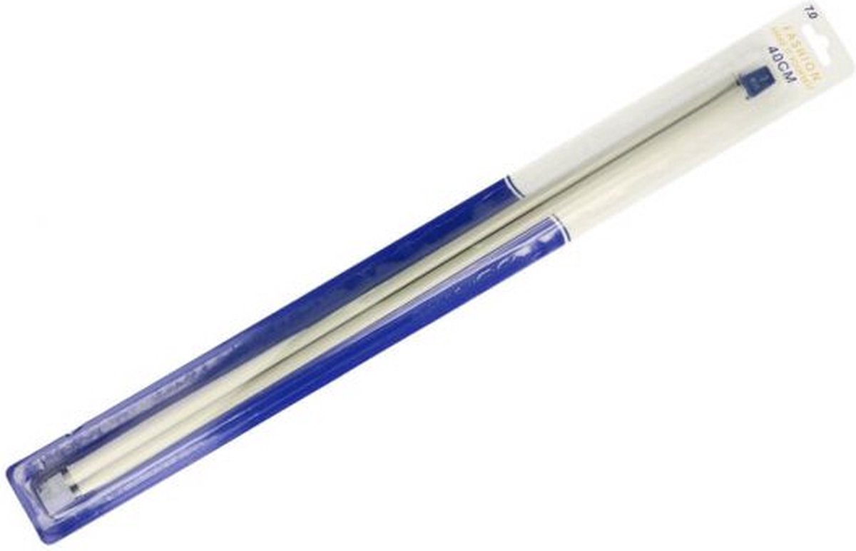 Fashion make it yourself breinaald aluminium grijs met knop 40cm 7.0