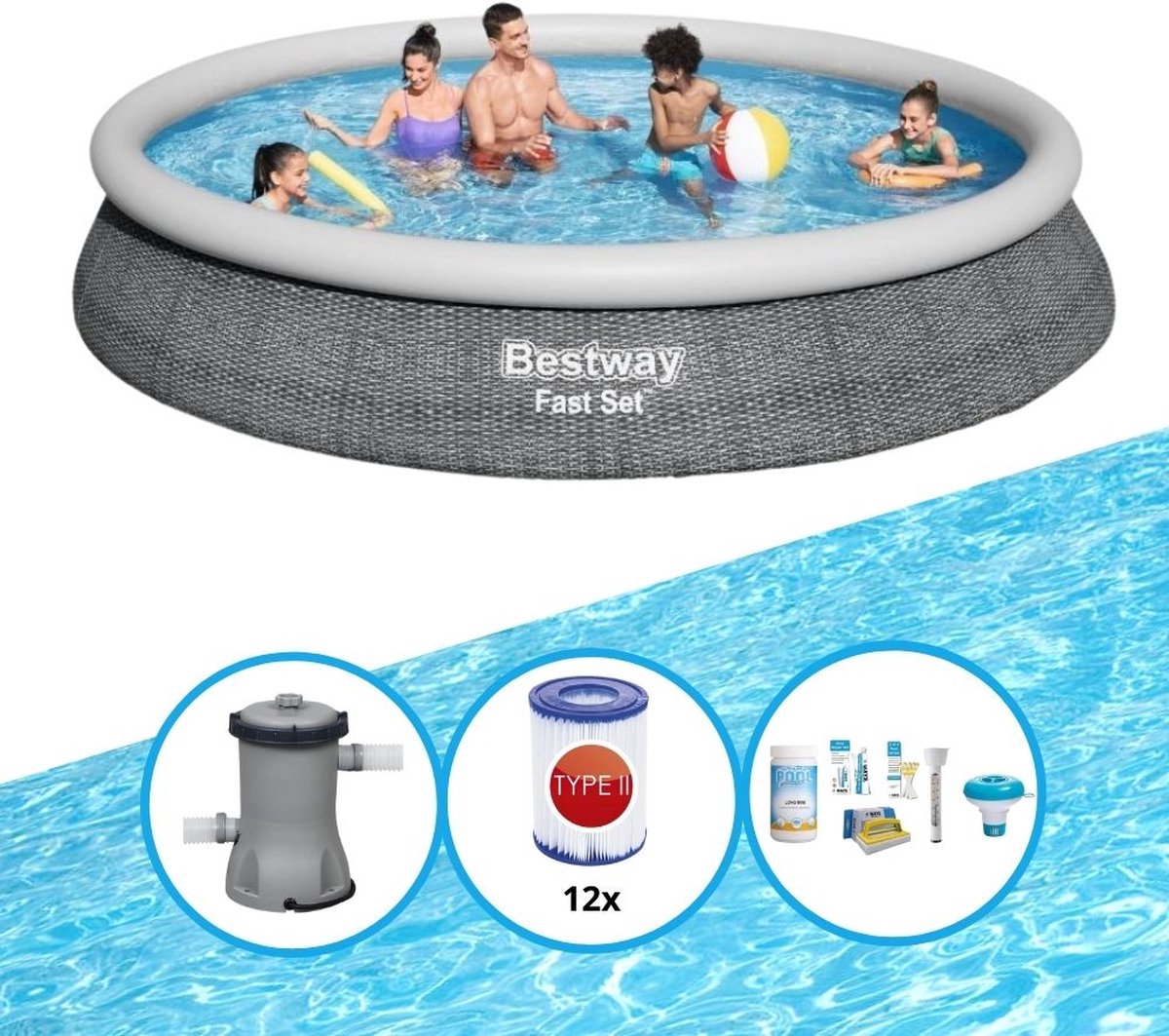 Zwembad Fast Set - 457x84 cm - Zwembad Bundel