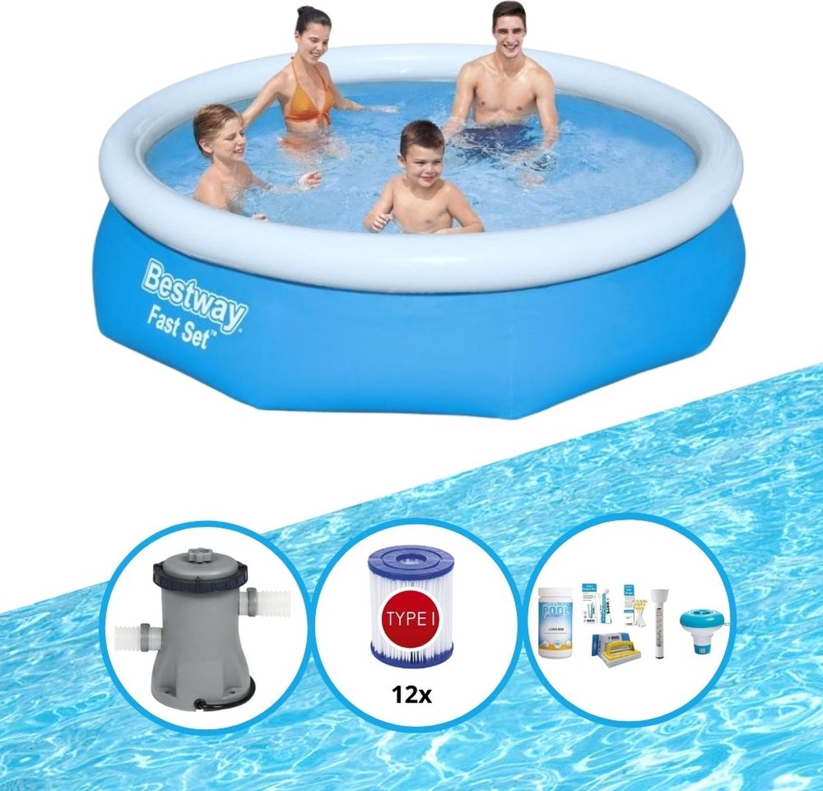 Zwembad Fast Set 305x76 cm - Zwembad Bundel