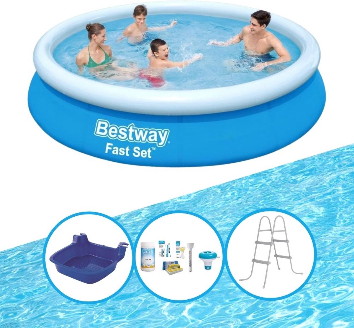 Zwembad Fast Set 366x76 cm - Met accessoires