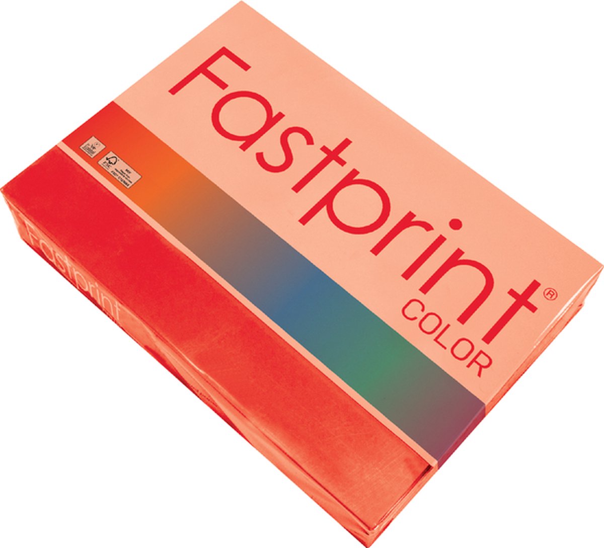 Kopieerpapier Fastprint A4 120gr felrood 250vel - 5 stuks