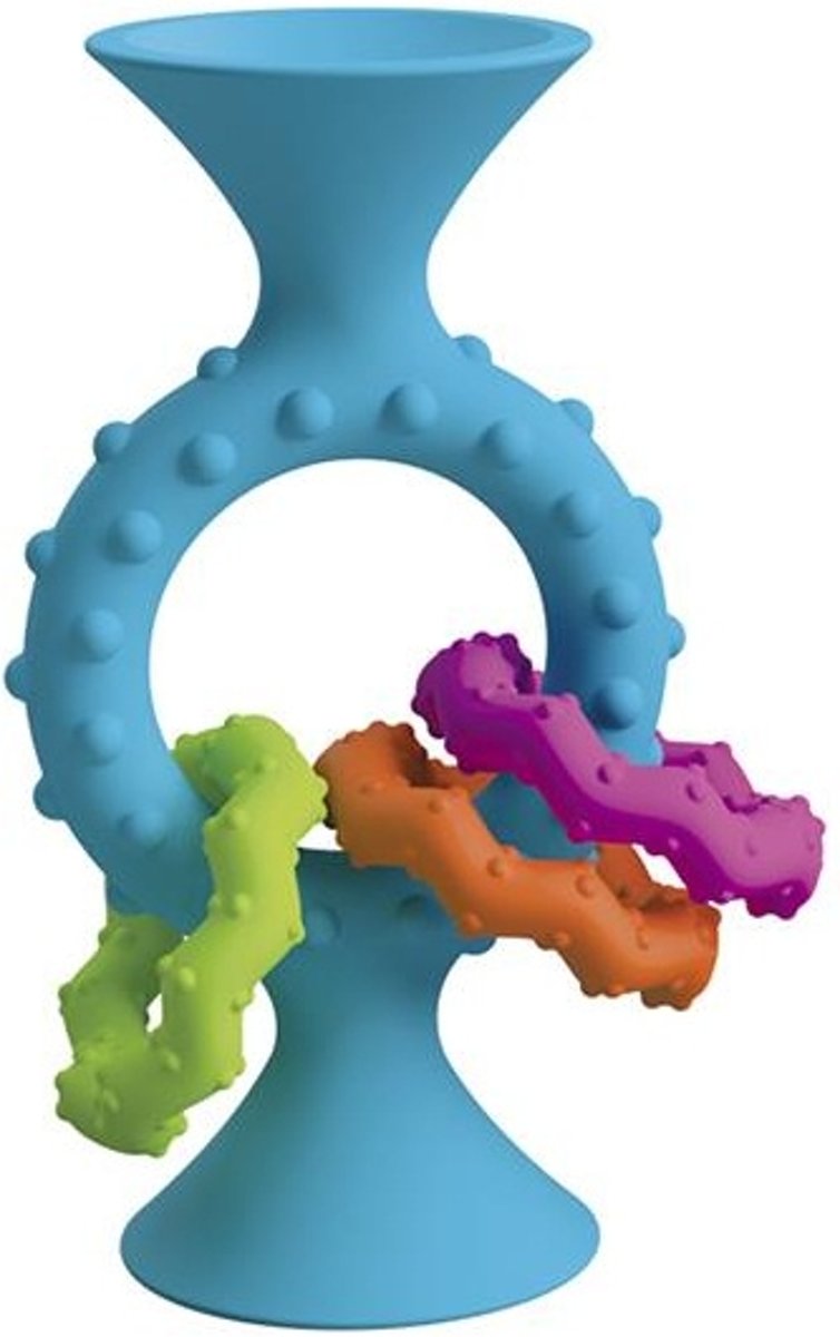 Fat Brain Toys Rammelaar Squigs Loops 13 Cm Blauw