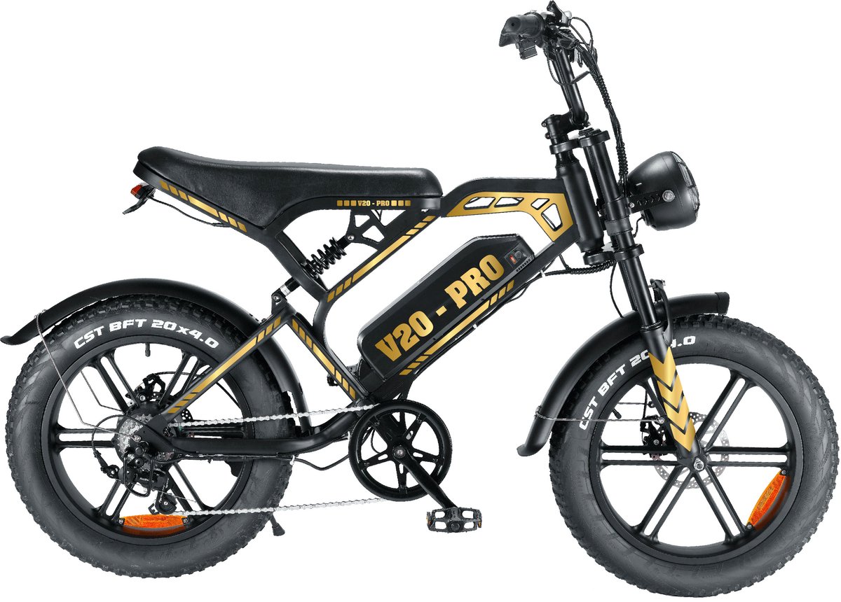 Fatbike 20 Pro Mini Gold Metallic Sticker – Klassieke Luxe Versnelling