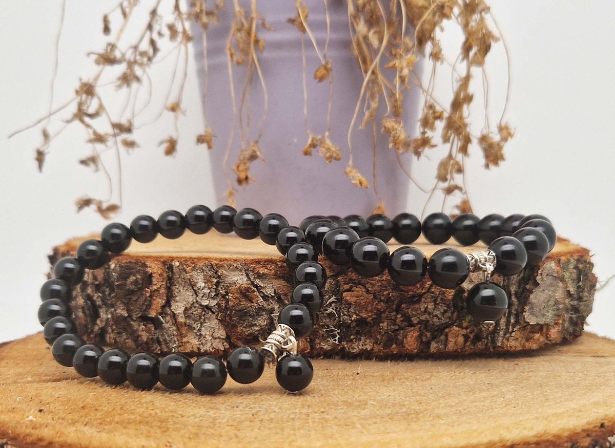 Handgemaakte Fatema natuursteen armband met natuursteen hanger 