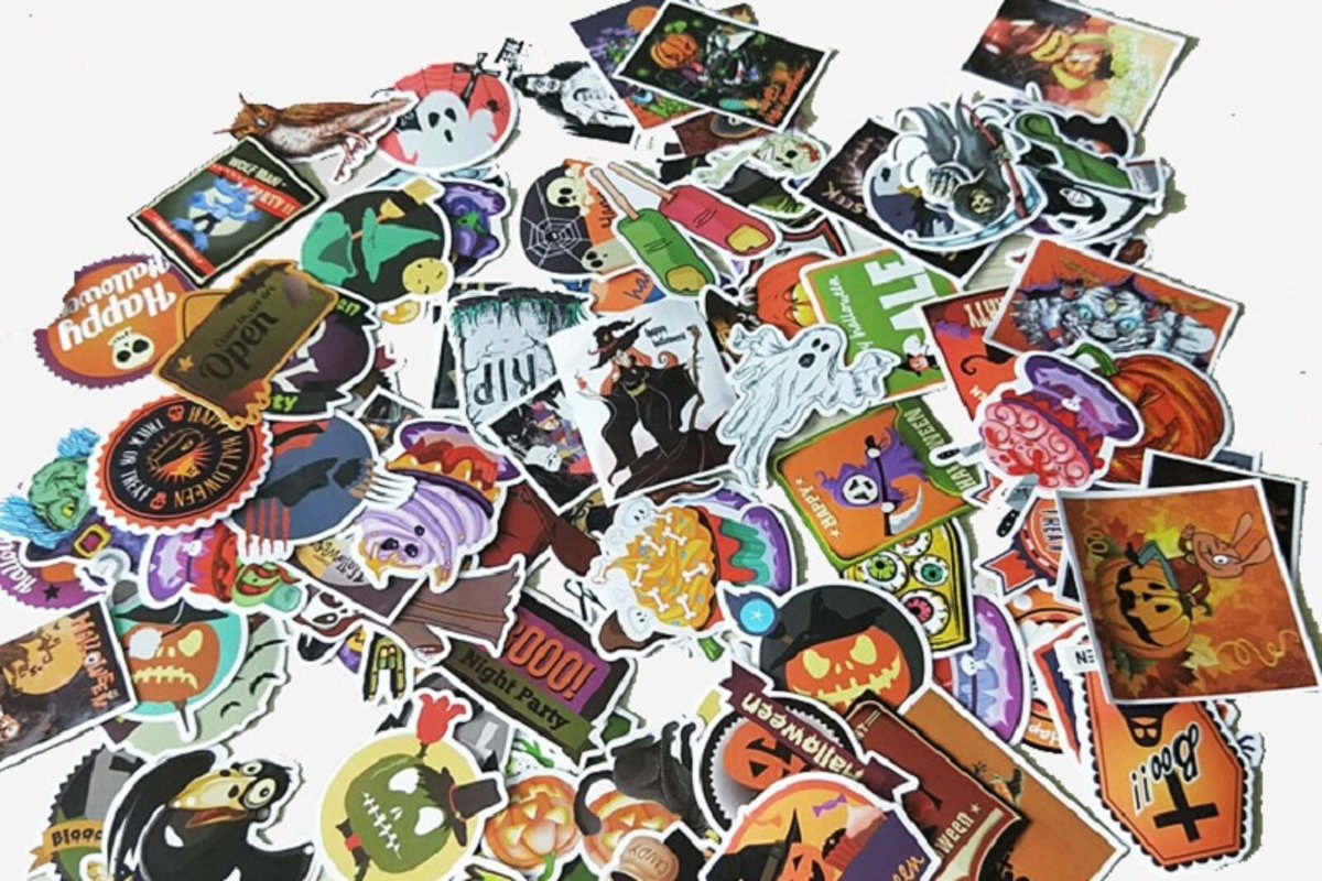 100 Halloween stickers - Decoratie Mix voor muur, laptop, raam