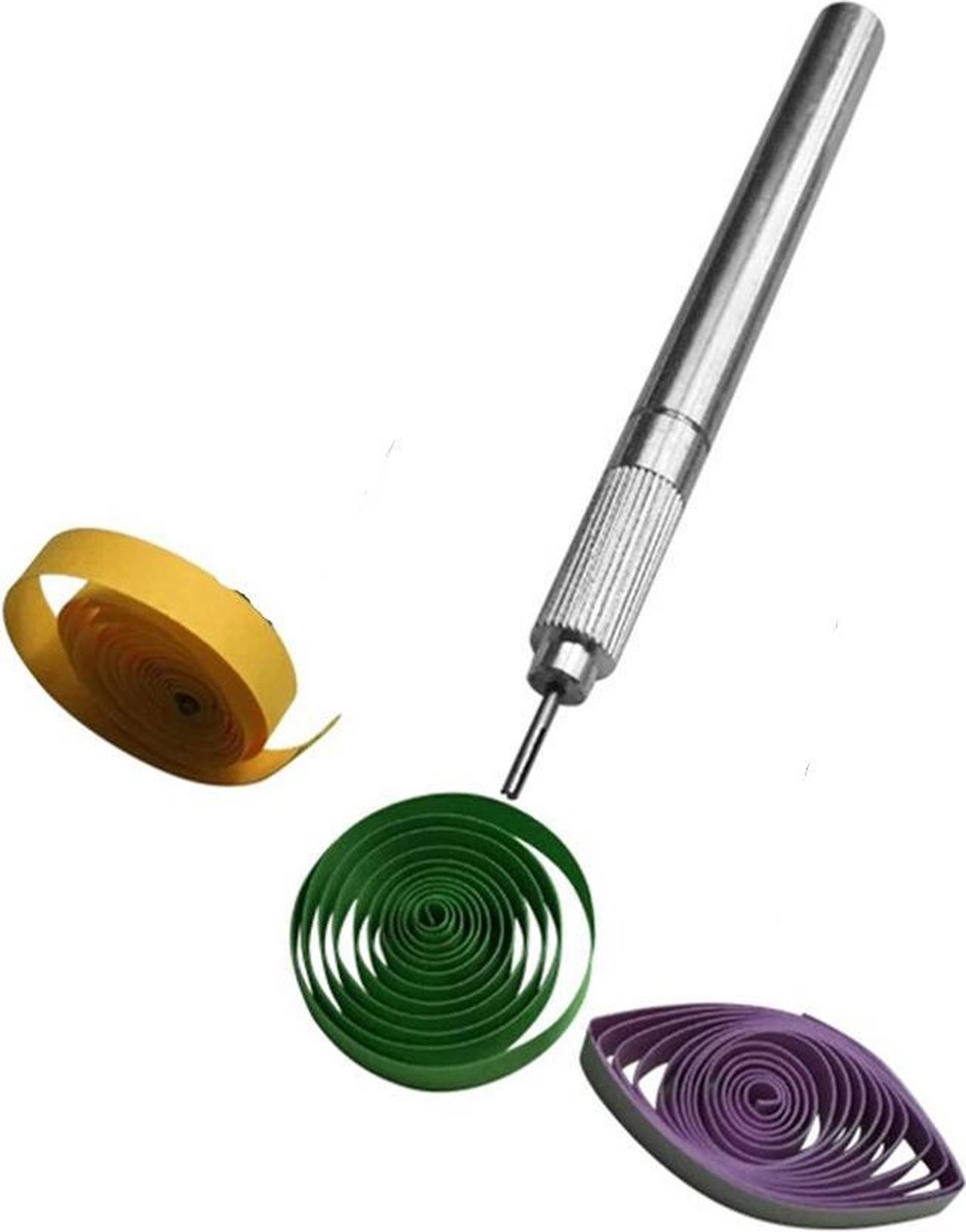 Quilling tool RVS - Pen voor het makkelijk oprollen van stroken filigraan papier - Filigraan hobby gereedschap