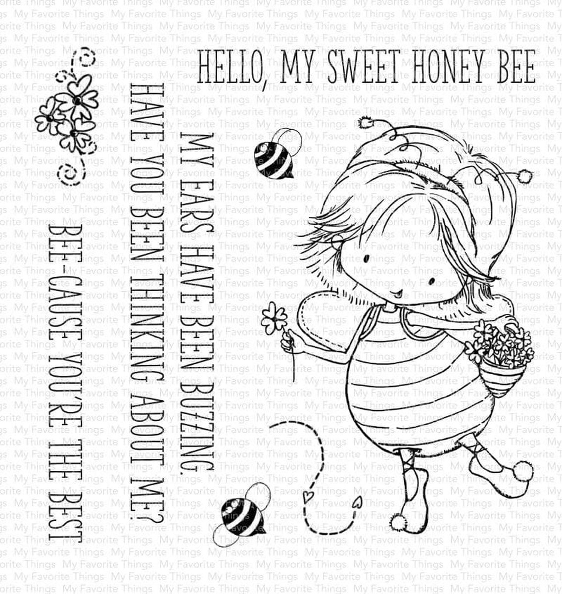 Sweet Honey Bee Clear Stamps (TI-007)