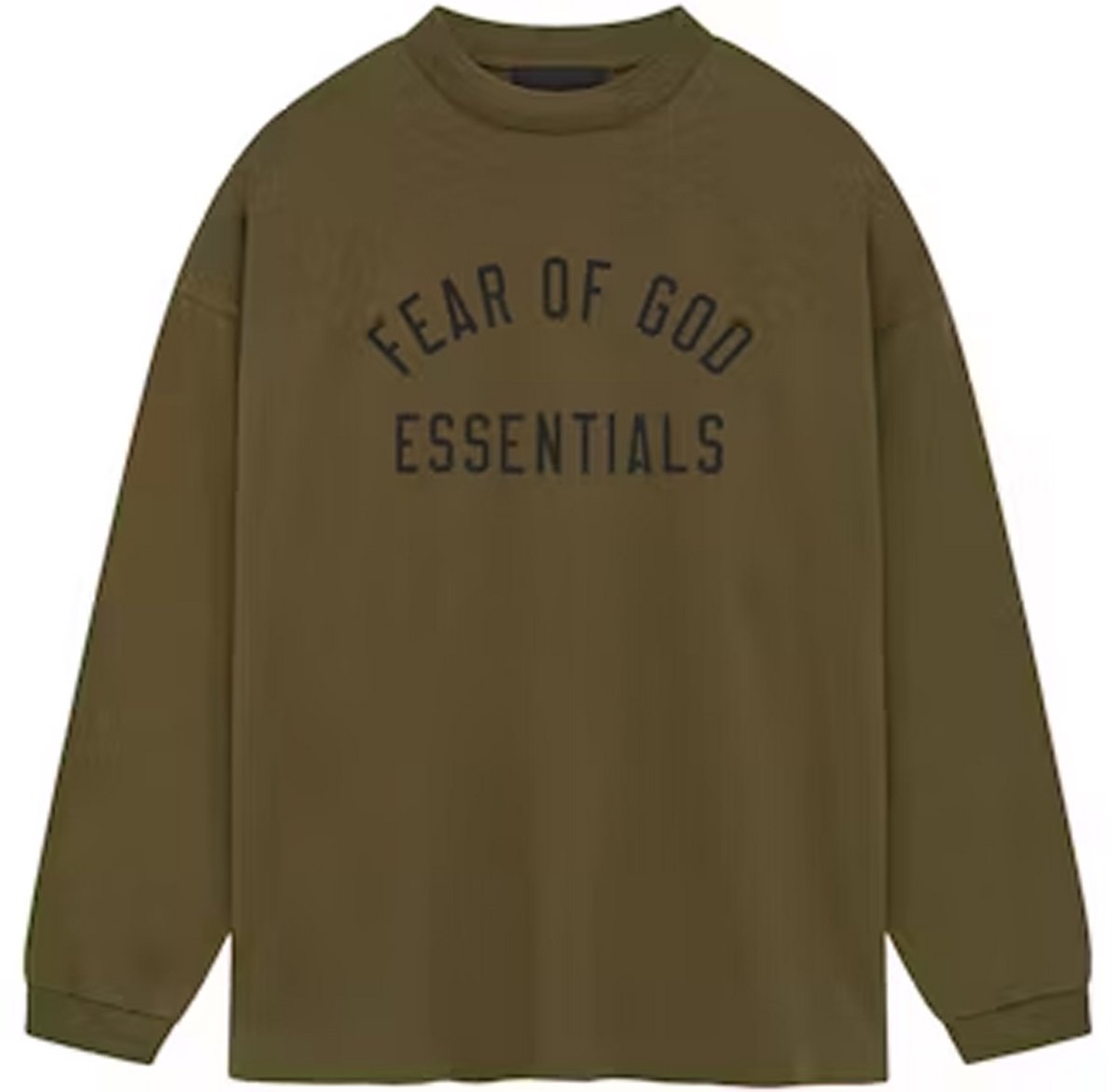 Fear of God Essentials Jersey Longsleeve Tee Olijf.