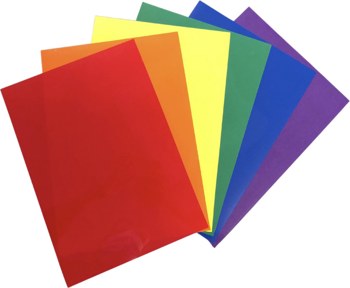 Flexfolie / Iron-on Folie Set - LGBT A4 (Cricut, Silhouette & LOKLiK Compatible, Textielbedrukking)