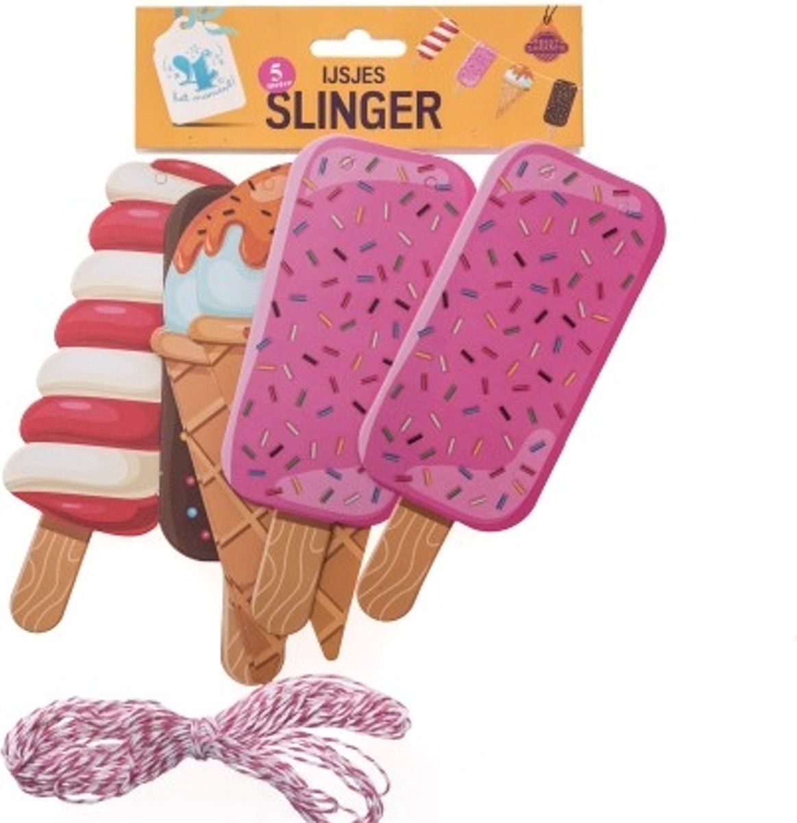 Slinger ijsjes  4 soorten 5m