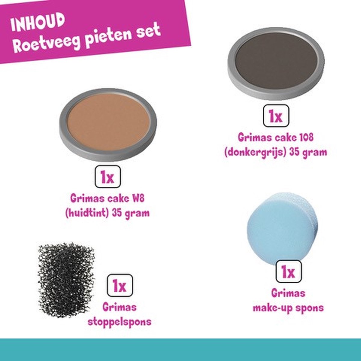 Roetveeg pieten schmink set