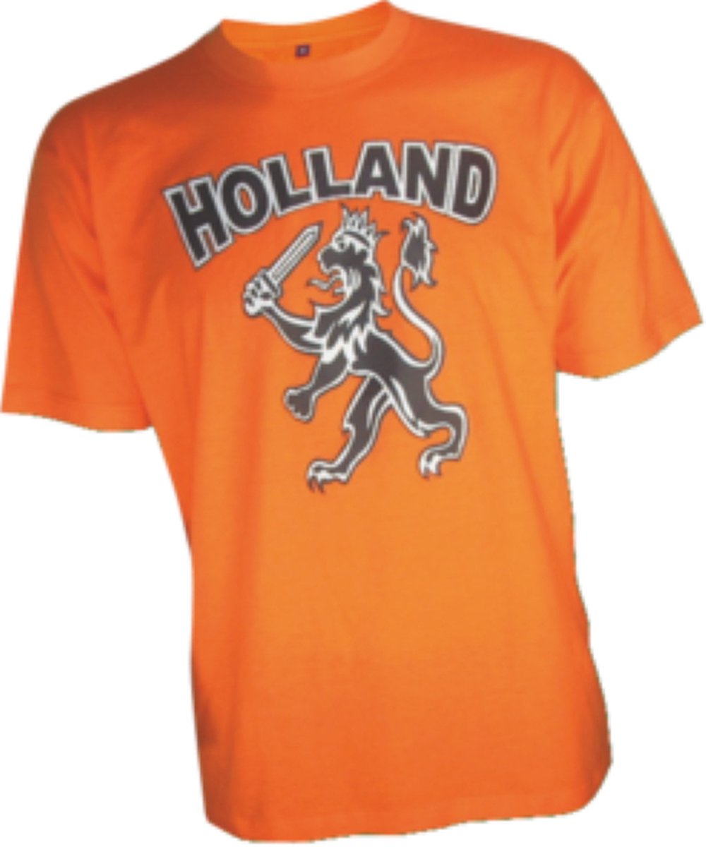 T-shirt oranje Holland Leeuw kinderen