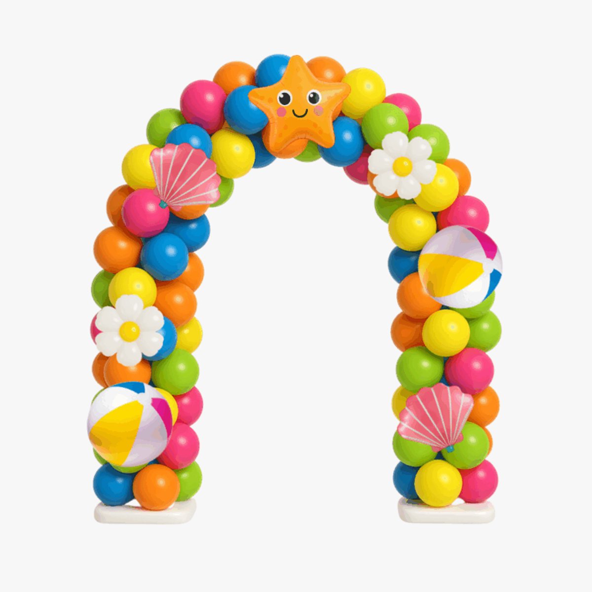 Ballonnenboog Beach Thema – DIY Set – 135 ballonnen + frame – herbruikbaar – feestdecoratie
