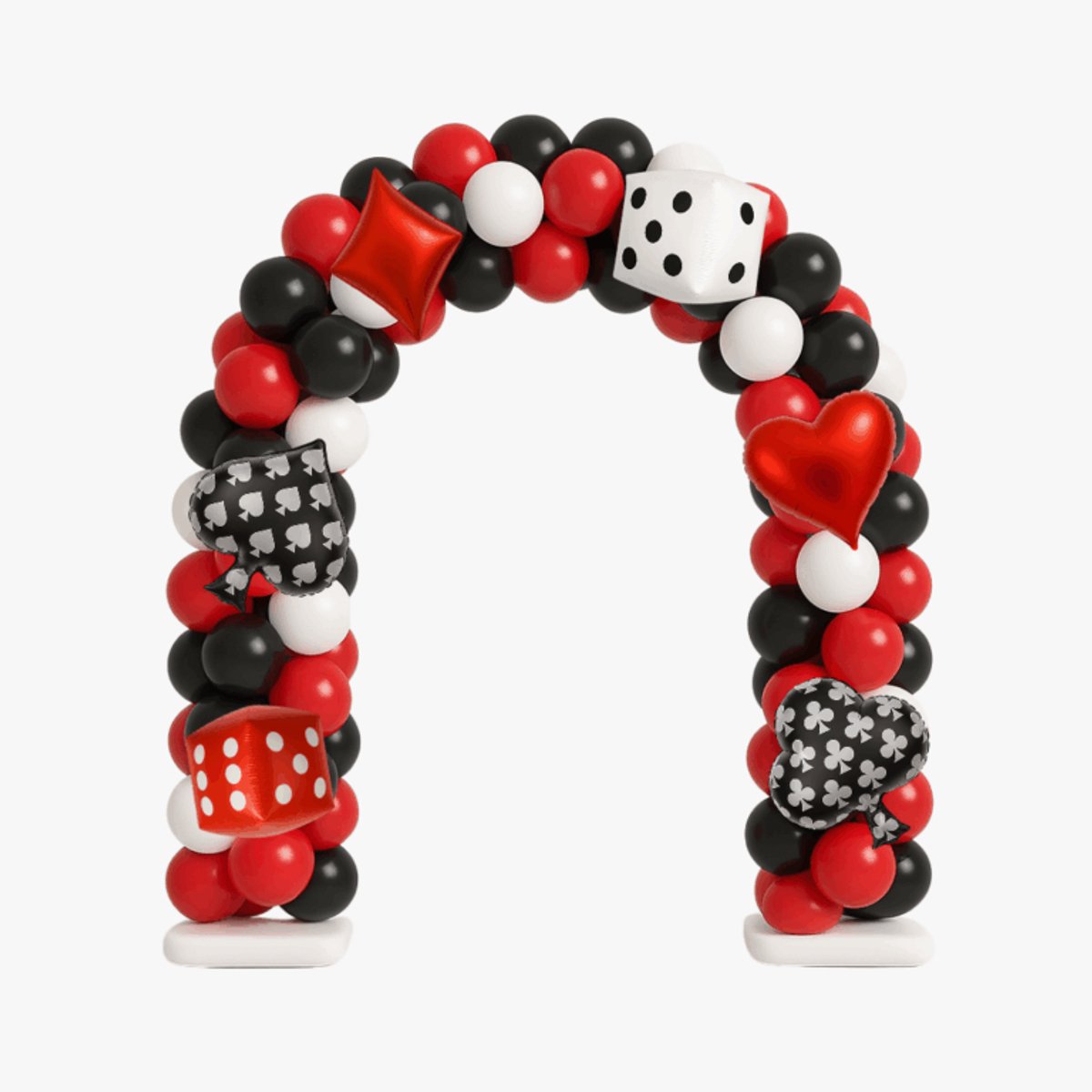 Ballonnenboog Casino Thema – Las Vegas – DIY Set – 135 Ballonnen + Verstelbaar Frame – Herbruikbaar – Feestdecorati