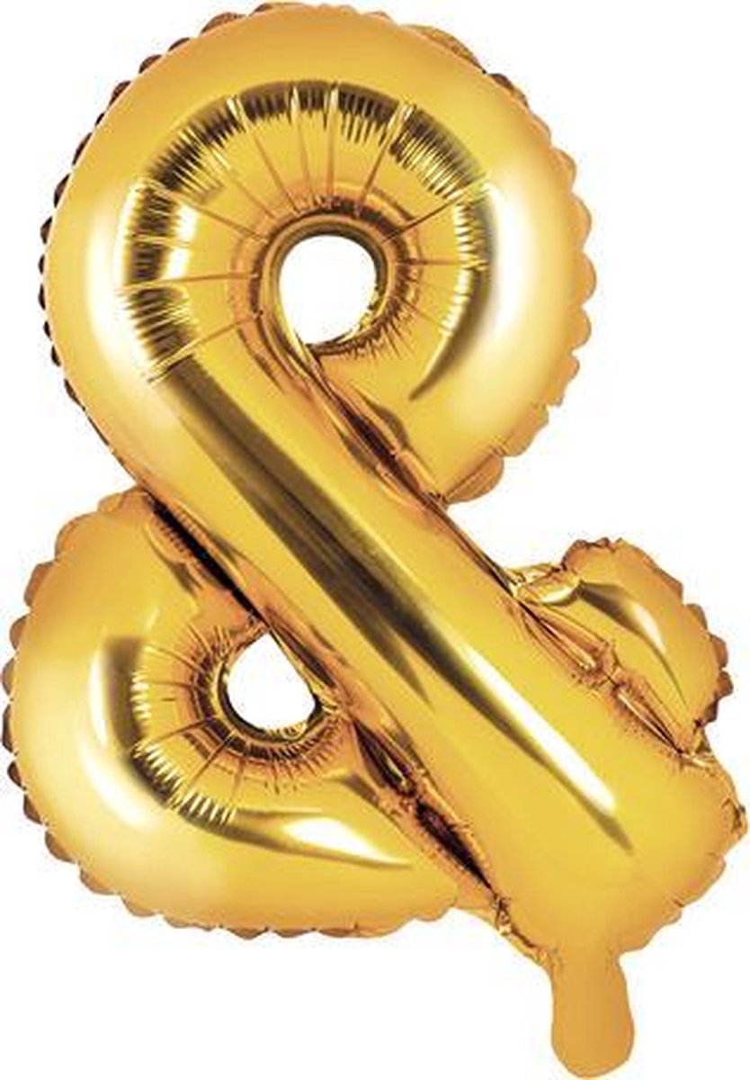 Feestdeco Folieballon goud & - 35 cm