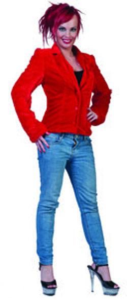 Bontje Rood fuzzy jacket