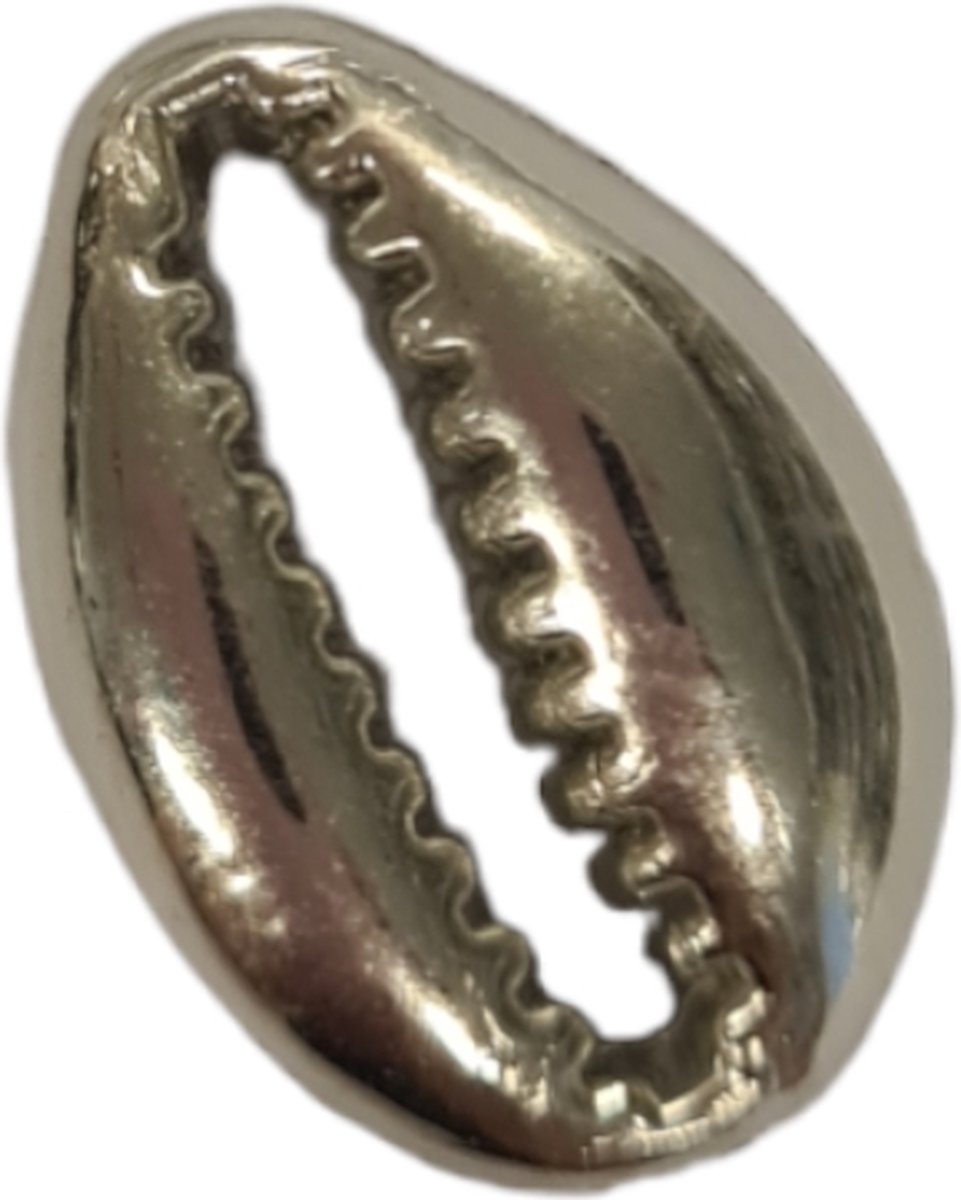 Bedel Ibiza schelpjes zilverkleurig - 10 stuks