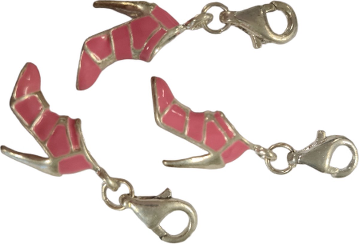Bedel schoen hak roze - 3 stuks