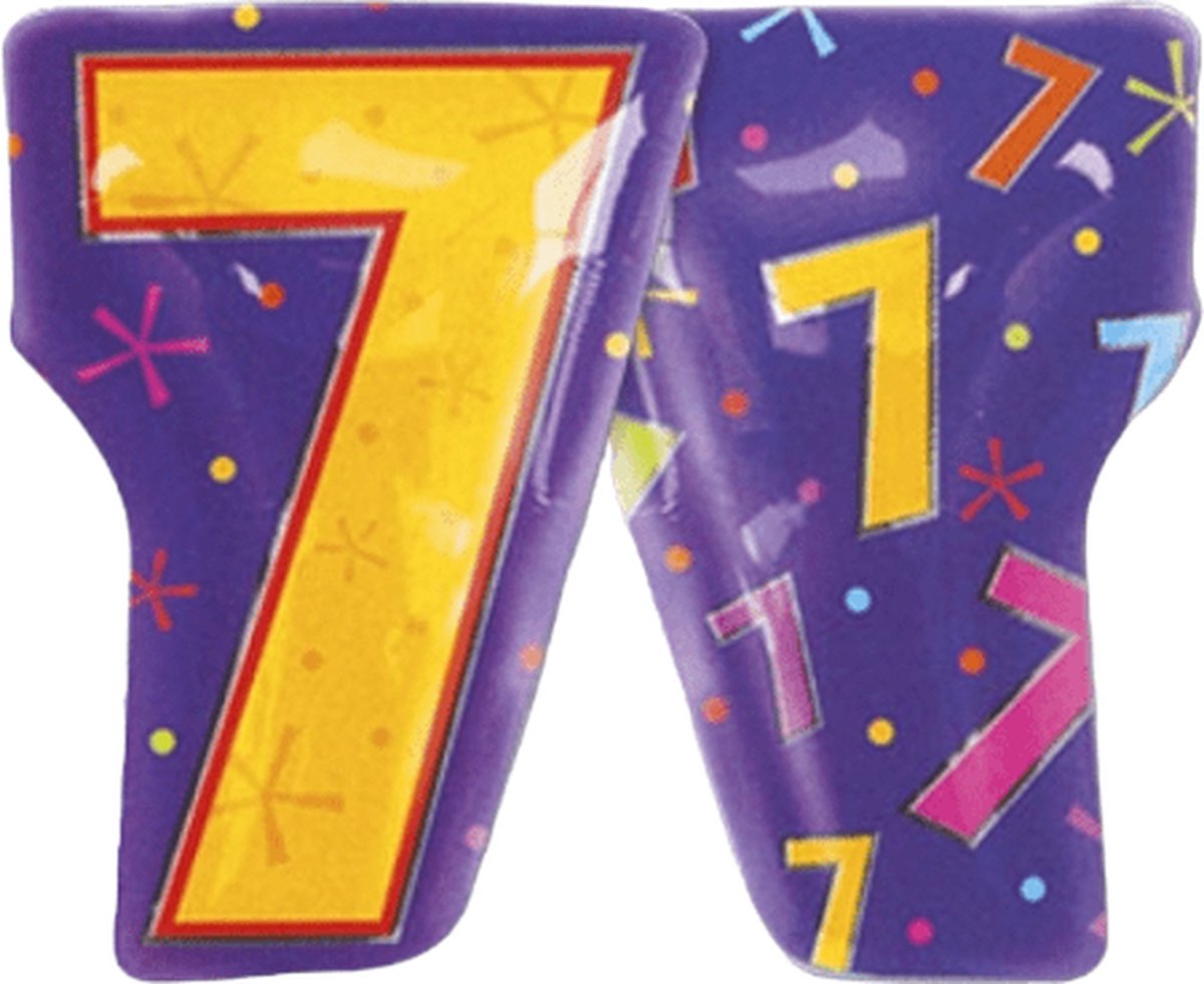Folieballon - shape - cijfer 7 - 60cm