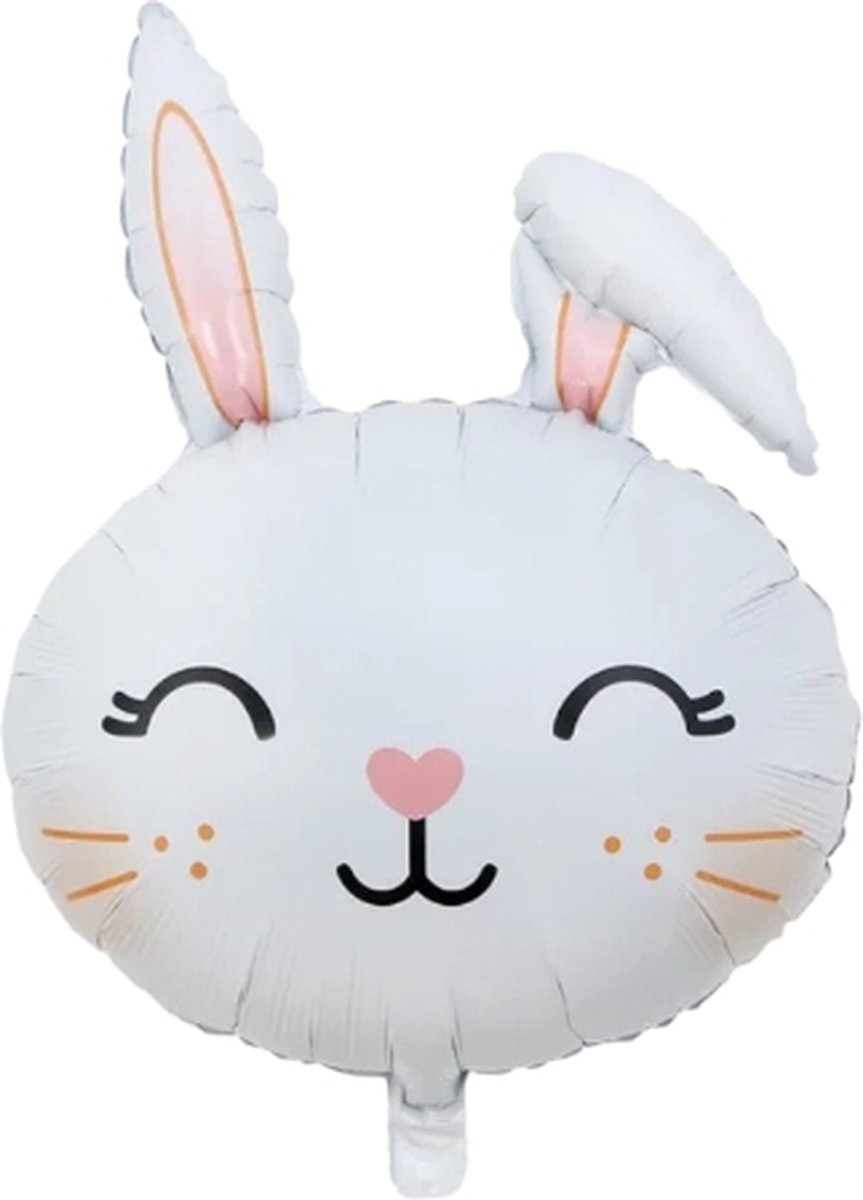 Folieballon hoofd konijn