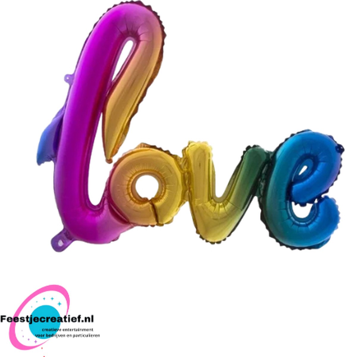 Folieballon -love - regenboog - Rainbow 100x67cm