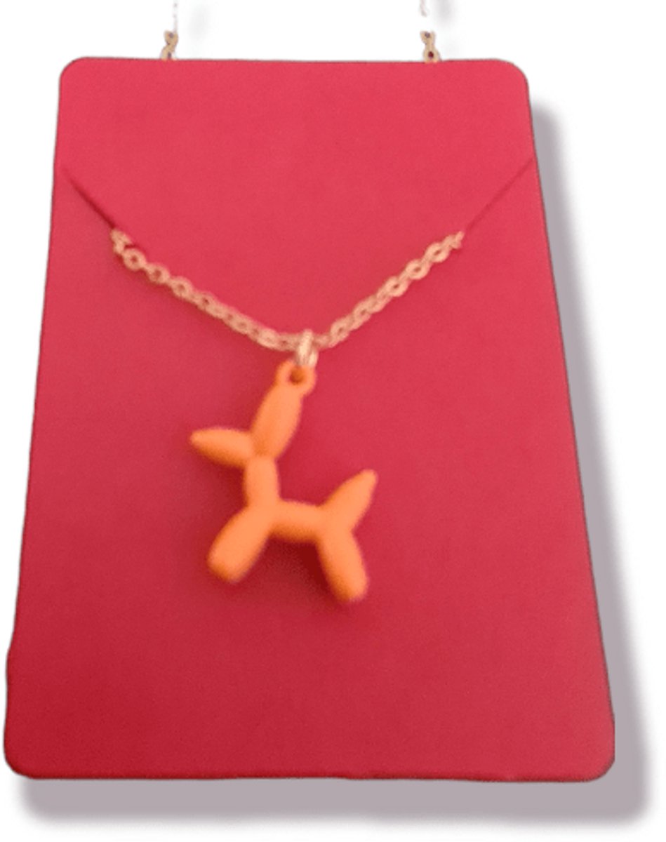 Ketting ballonhondje - oranje
