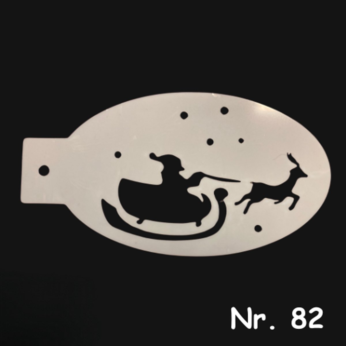 Schminksjabloon - Kerstmis (nr. 82) - 12cm