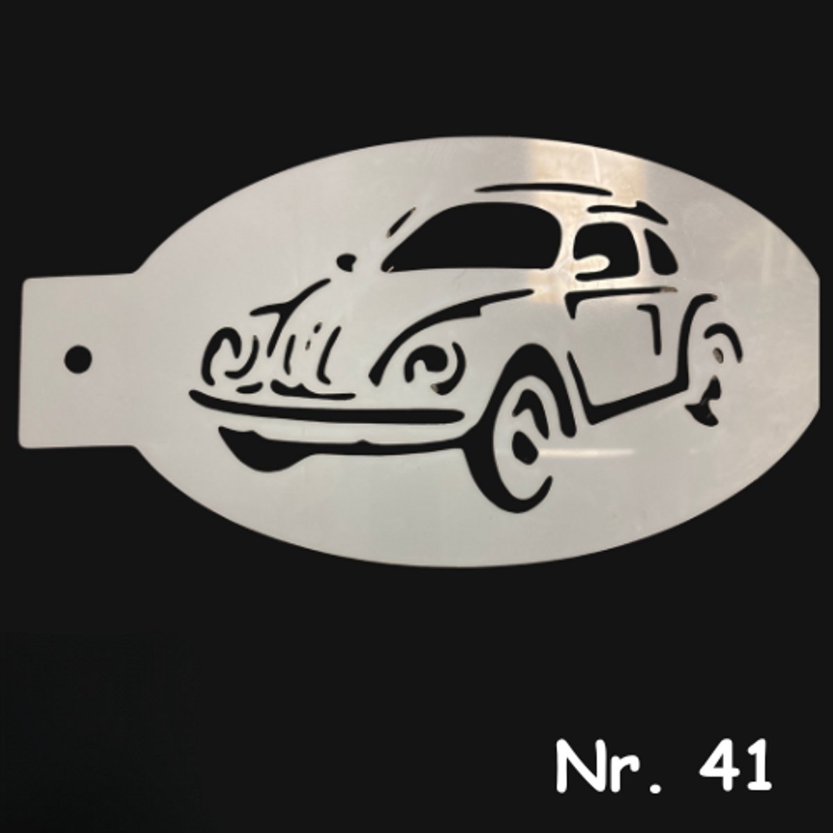 Schminksjabloon - auto kever (nr. 41) - 12cm