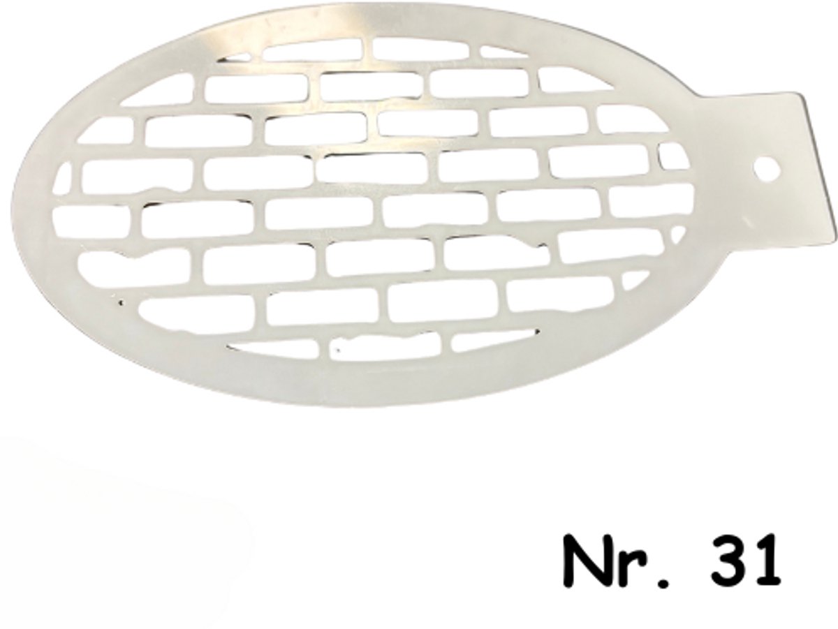 Schminksjabloon - bakstenen (nr. 31) - 12cm - per stuk