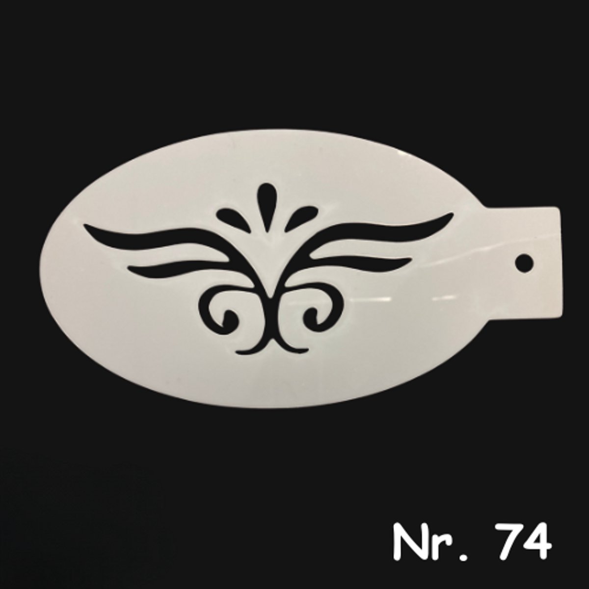 Schminksjabloon - diadeem (nr. 74) - 12cm