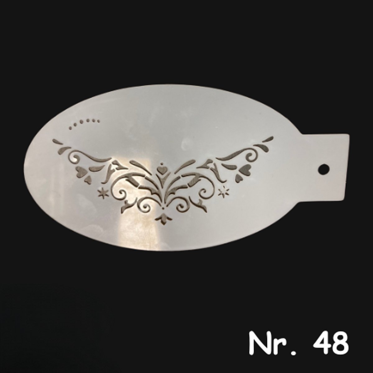 Schminksjabloon - diadeem swirl (nr. 48) - 12cm