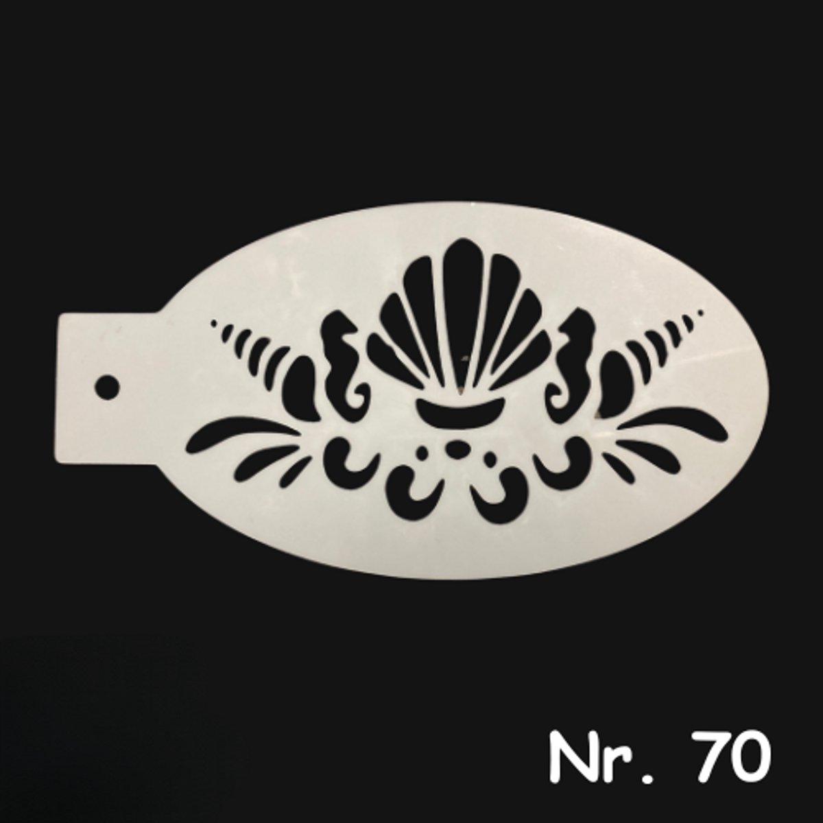 Schminksjabloon - diadeem zeeschelp (nr. 70) - 12cm