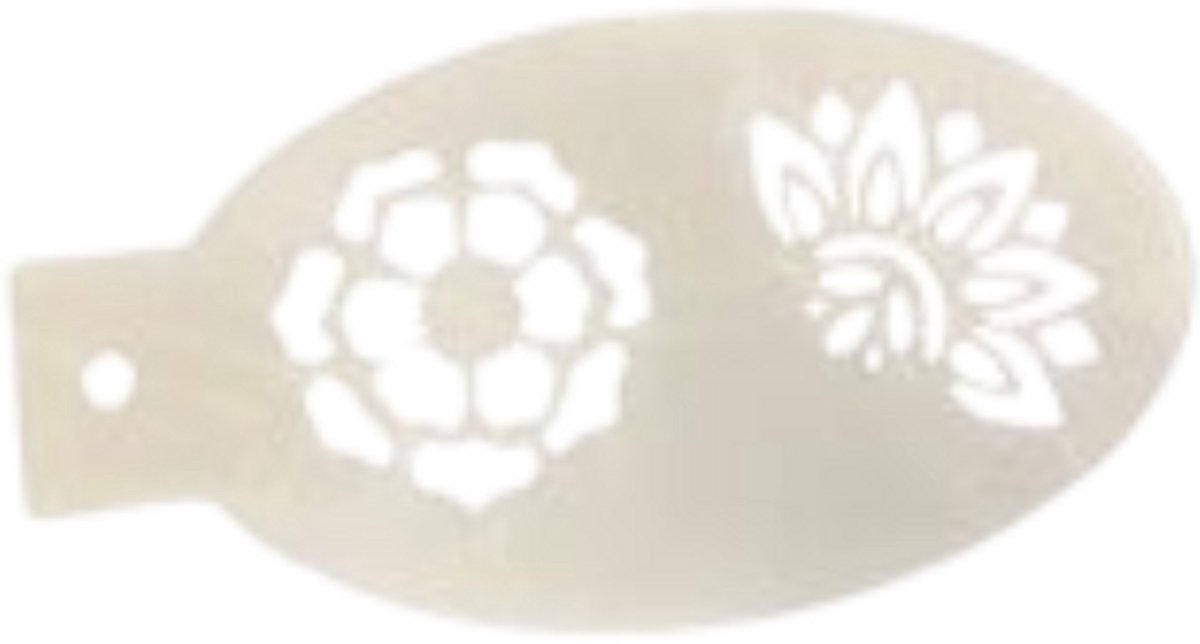 Schminksjabloon - flowers (nr. 17) - 12cm