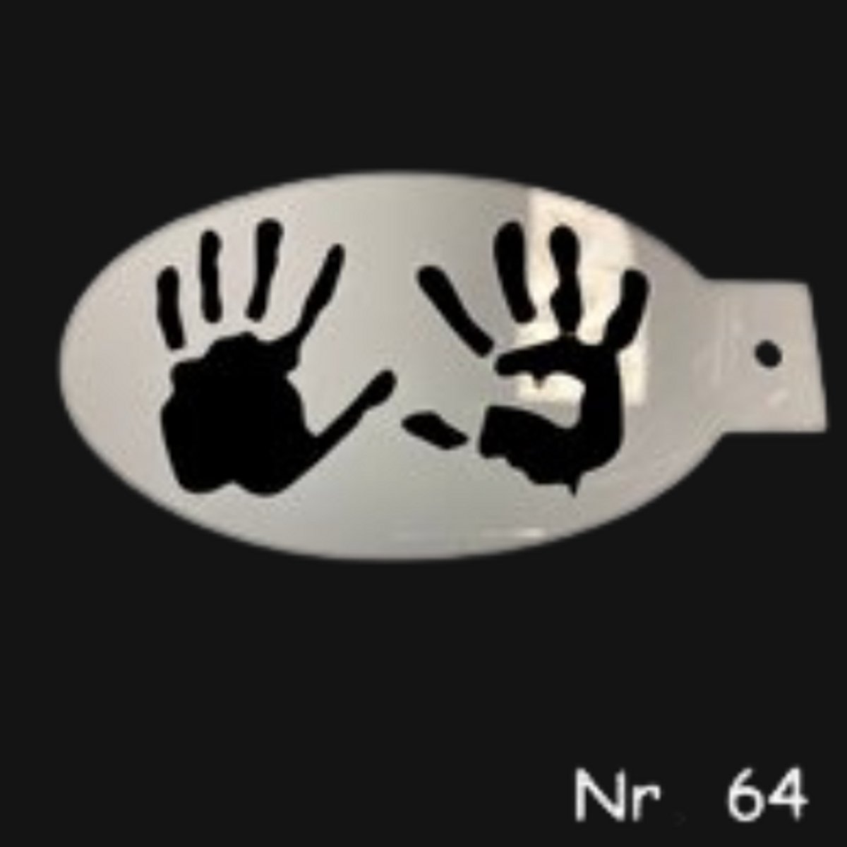 Schminksjabloon - handen (nr. 64) - 12cm