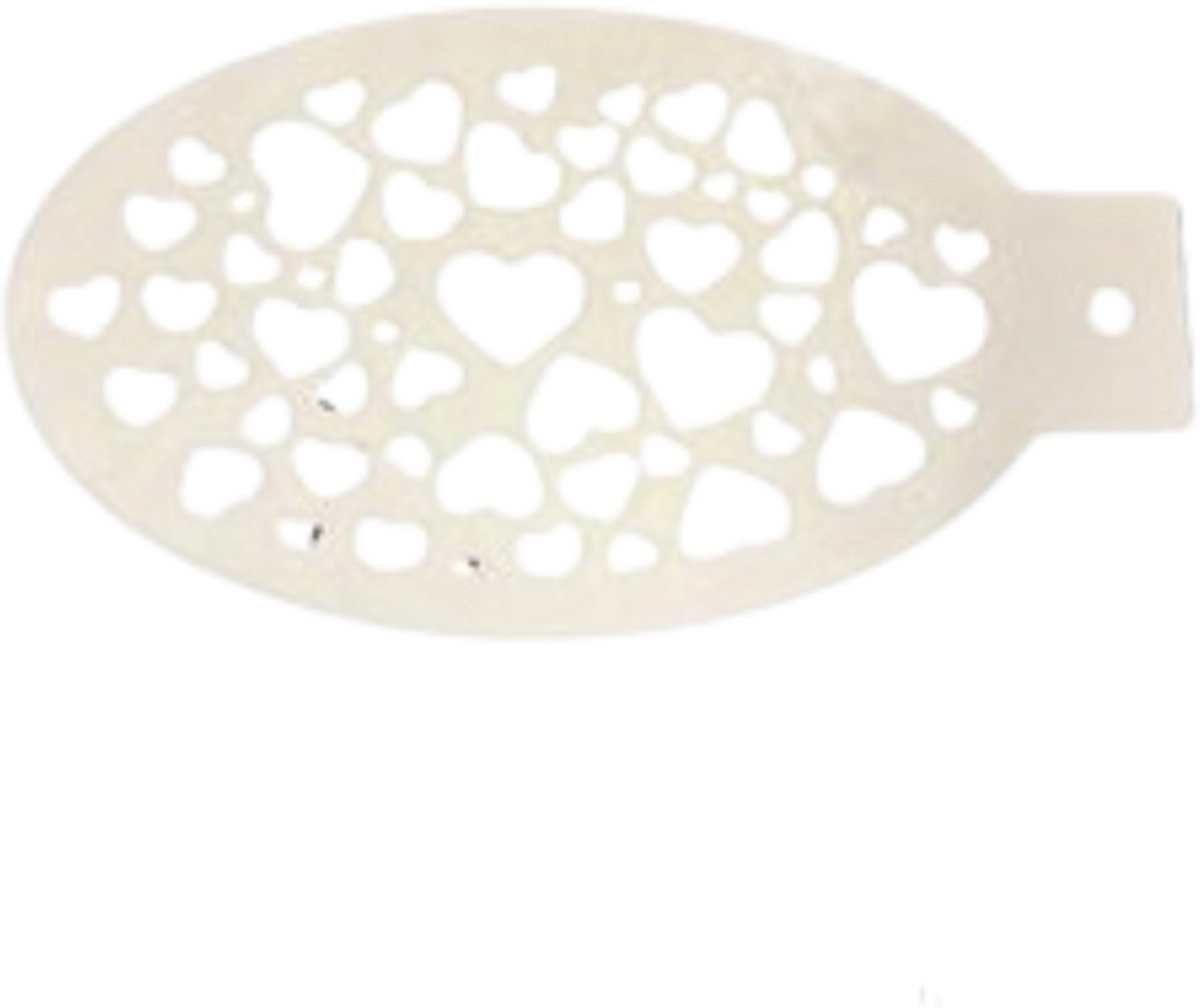 Schminksjabloon - hartjes divers (nr. 22) - 12 cm
