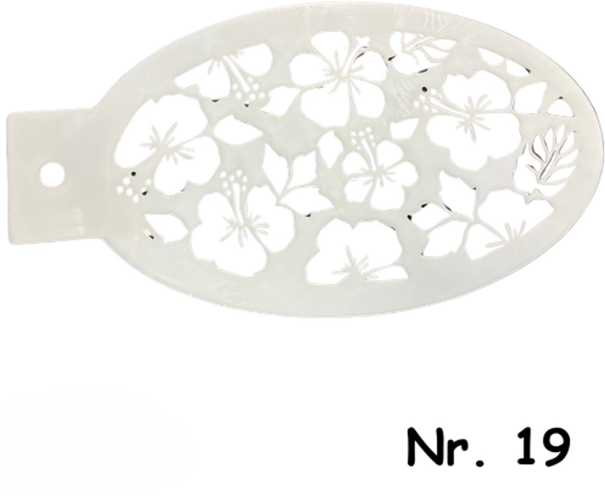 Schminksjabloon - jungle vibes hibiscus (nr. 19) - 12cm