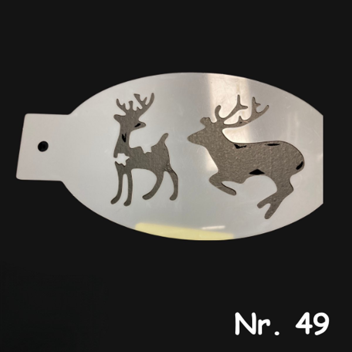 Schminksjabloon - rendieren (nr. 49) - 12cm