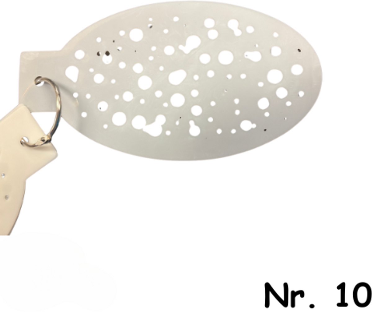 Schminksjabloon - rond - spatters (nr. 10) - 12cm