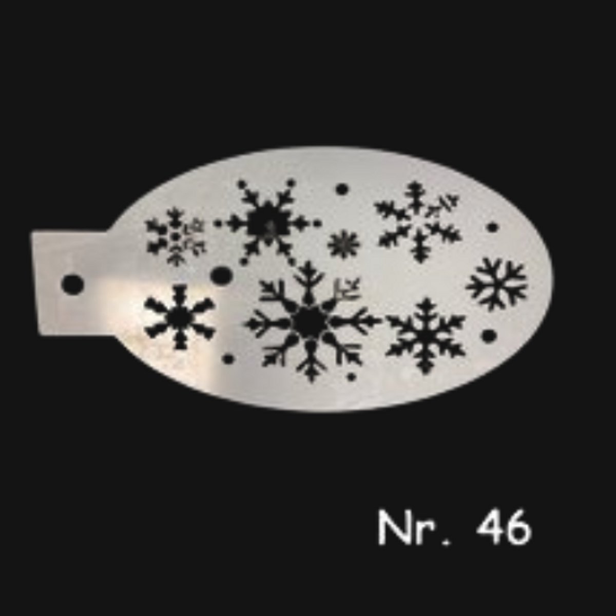 Schminksjabloon - sneeuwvlokken divers (nr. 46) - 12cm