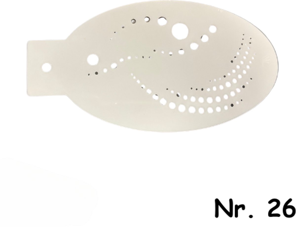 Schminksjabloon - stippen spiral (nr. 26) - 12cm