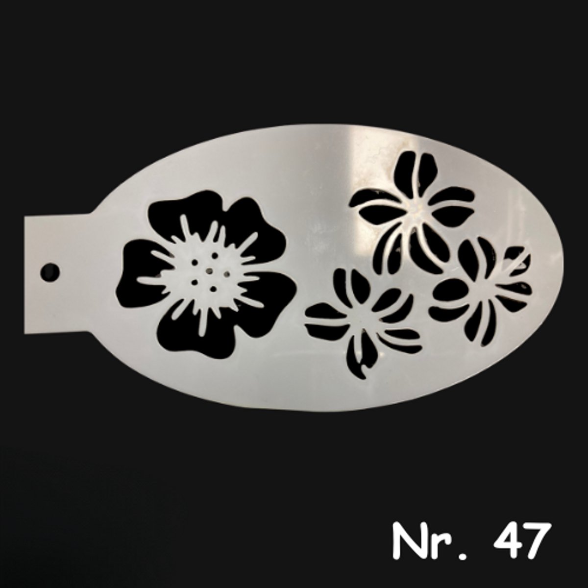 Schminksjabloon - tropische bloemen (nr. 47) - 12cm