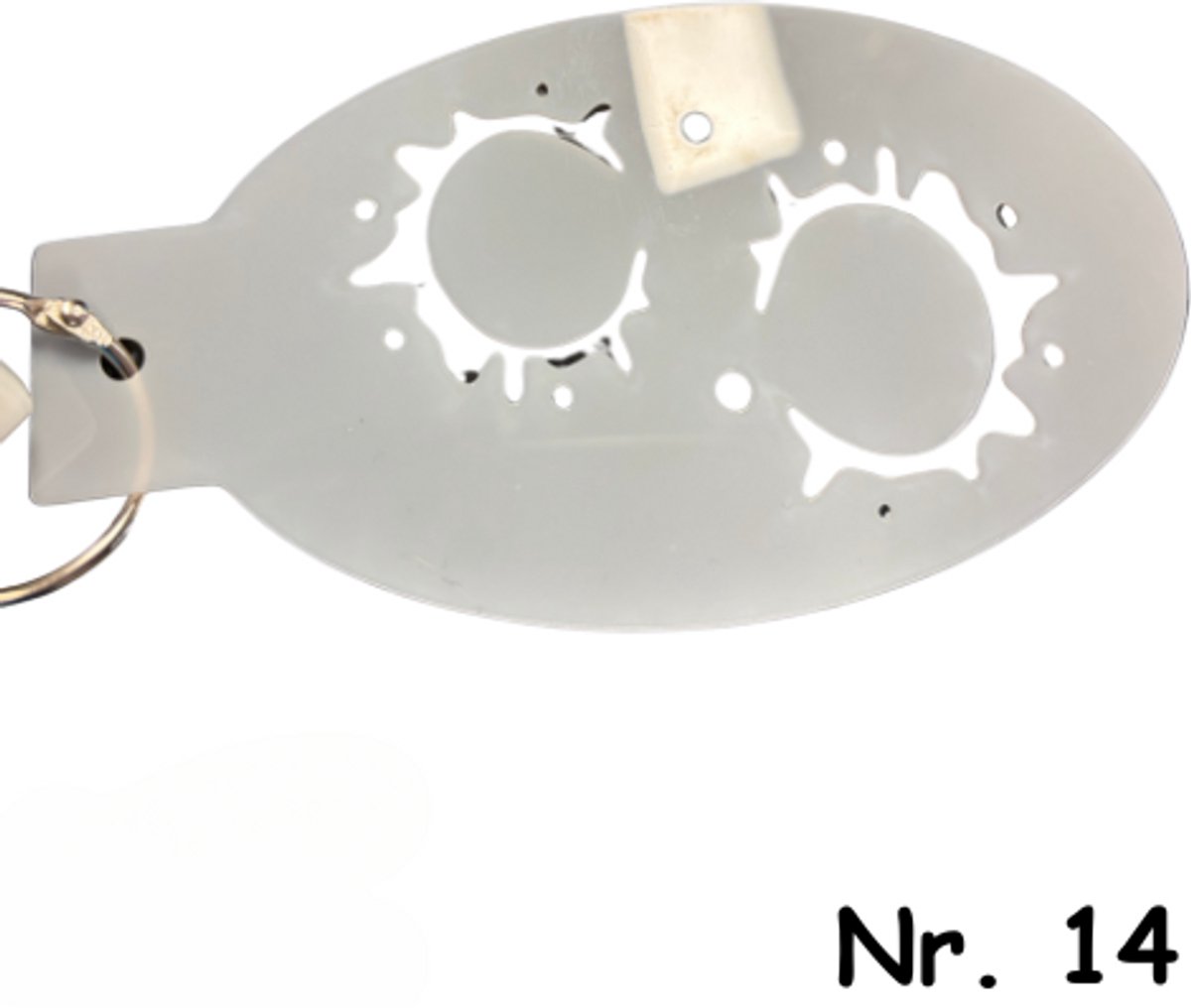 Schminksjabloon - verf-/bloedspat (nr. 14) - 12cm
