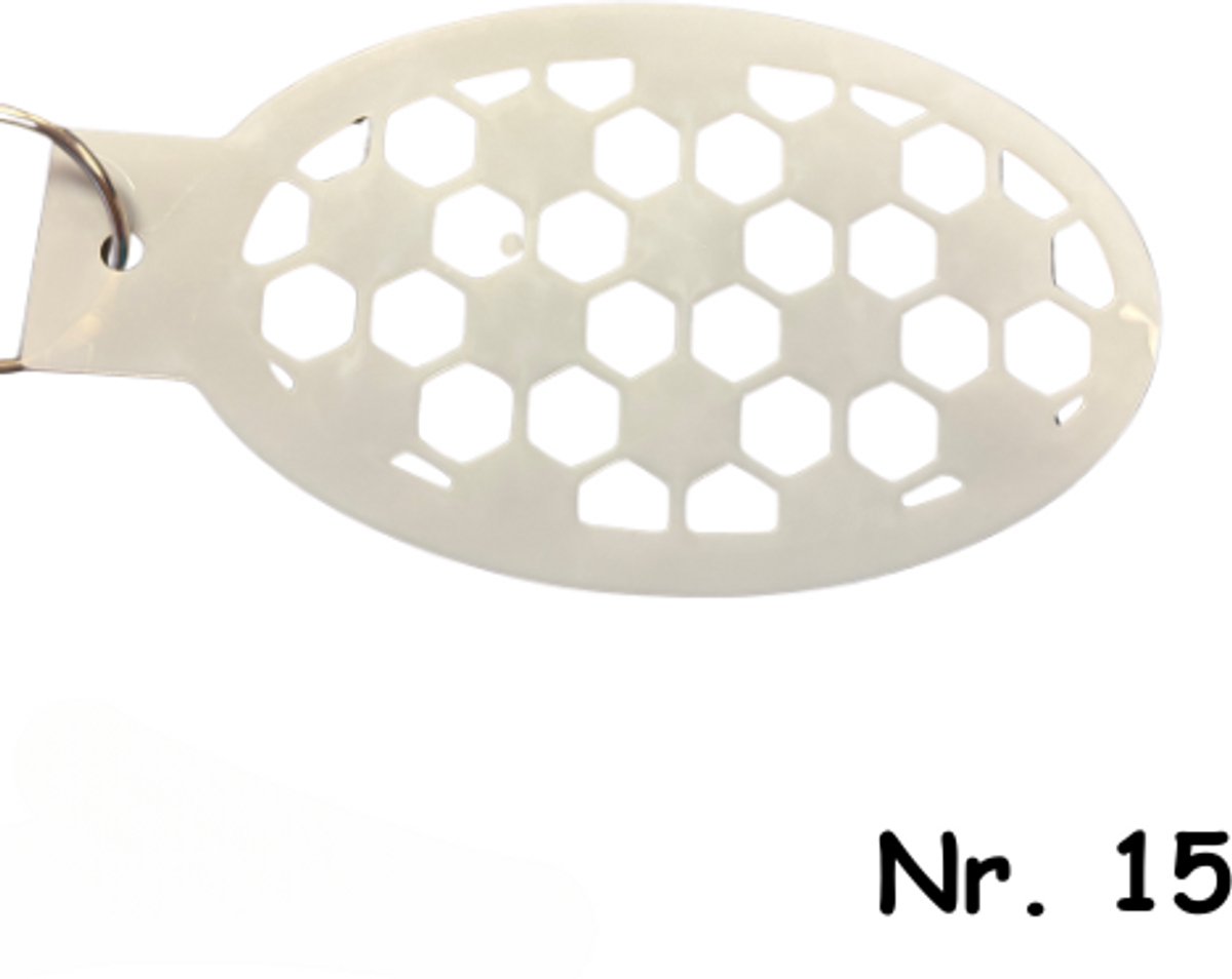 Schminksjabloon - zeshoek klein (nr. 15) - 12cm
