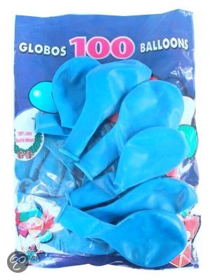 Helium ballonnen Blauw 100 stuks
