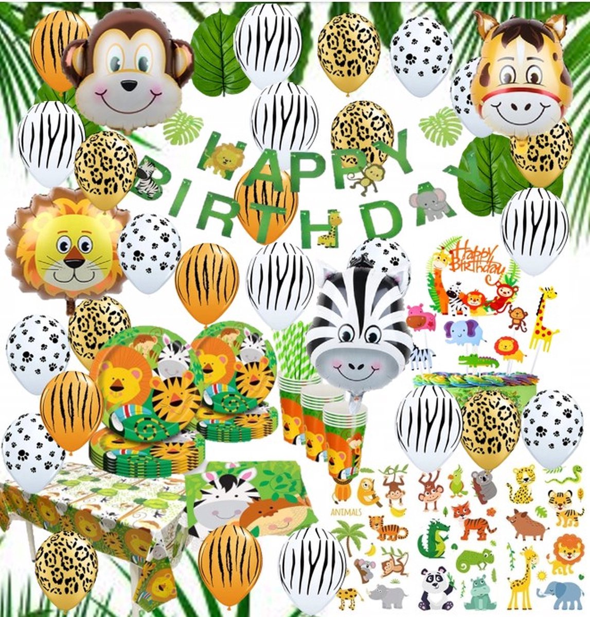 FeestmetJoep® Verjaardag versiering - Jungle verjaardag decoratie