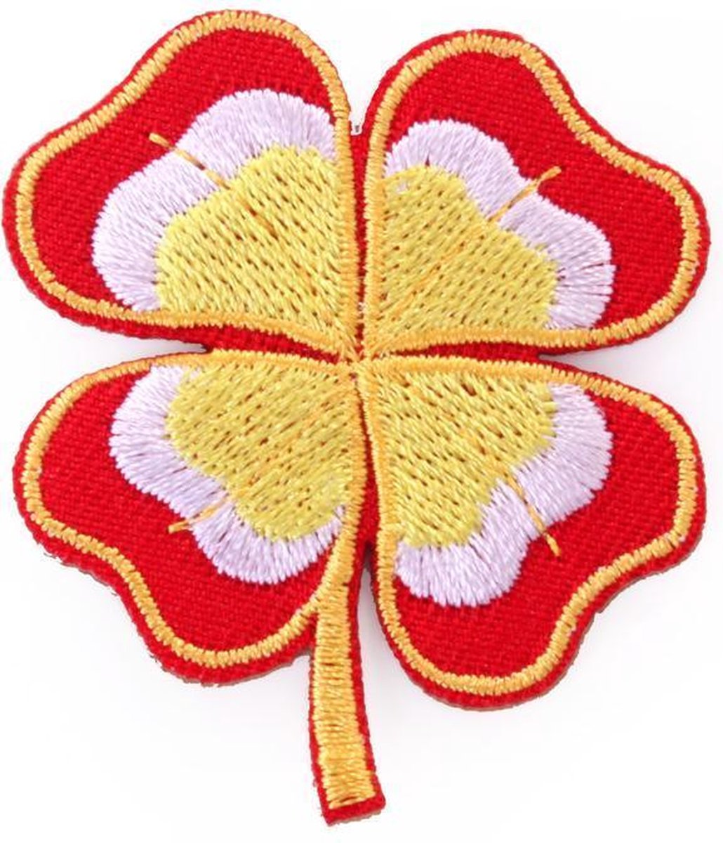 Applicatie Oeteldonk klavertje 4 5x4,5 cm incl. lijm