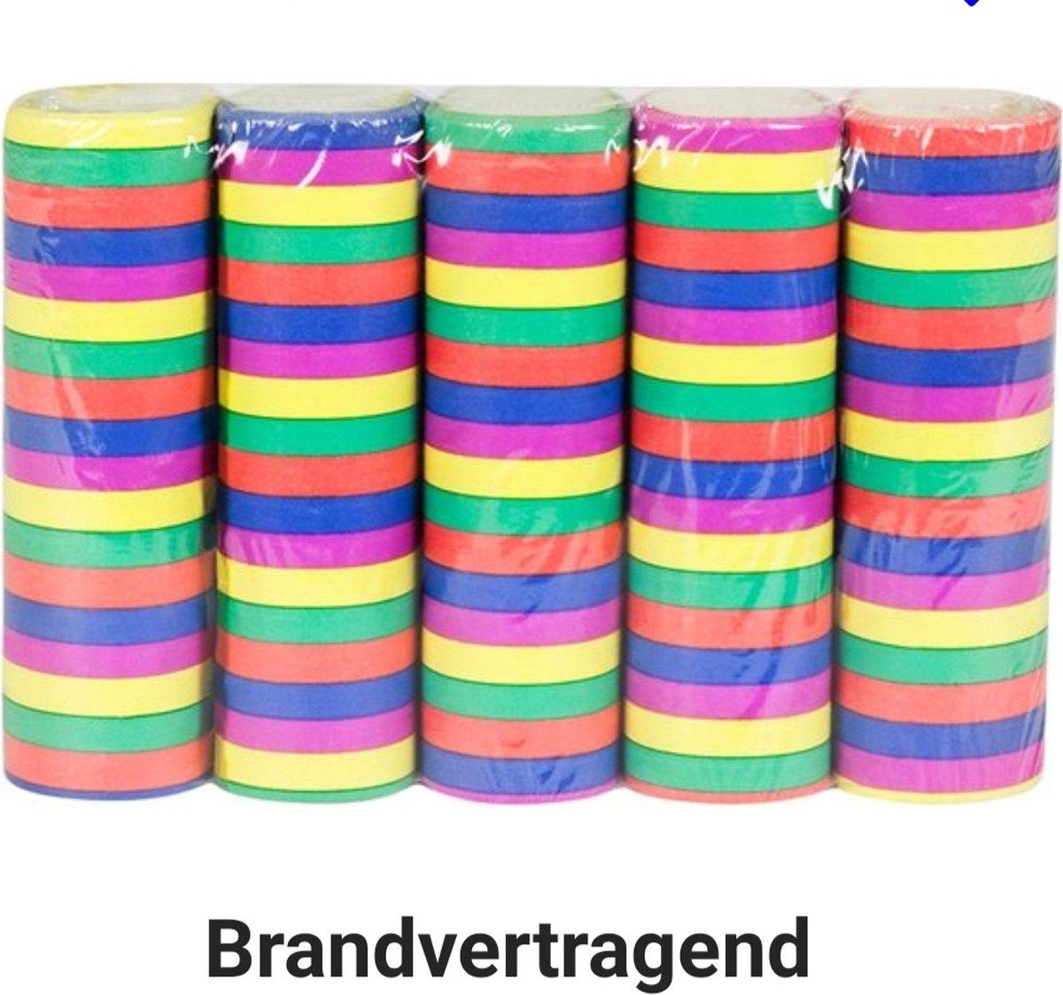 10 X Gekleurde Serpentine Brandveilig, Brandvertragend Carnaval, Themafeest.